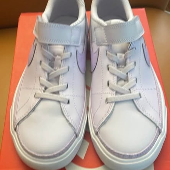 BRAND NEW girl youth nike Nike court legacy leather velcro shoes 2Y 3Y 7Y - Picture 7 of 10